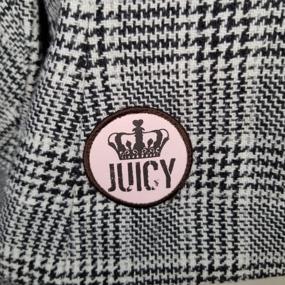 Y2K Juicy Couture Wool Houndstooth Blazer Jacket Women's Size S - Picture 4 of 7